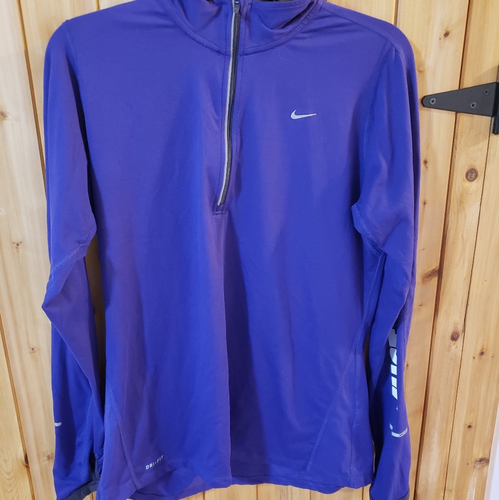 Womens Nike Dri-fit Half Zip Long Sleeve Size Larg